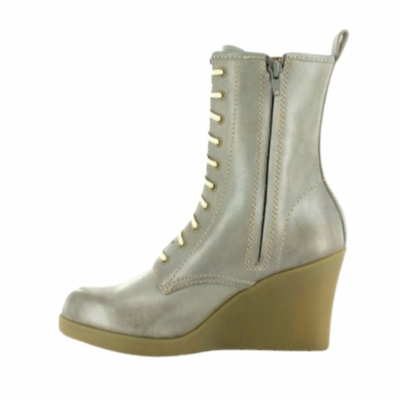 Dr. Martens Marcie Grey Wedge Boots | 10 - Picture 2 of 15